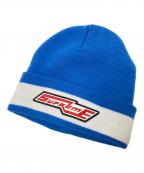 SUPREMEシュプリーム）の古着「Cuff Stripe Beanie」｜ブルー×ホワイト