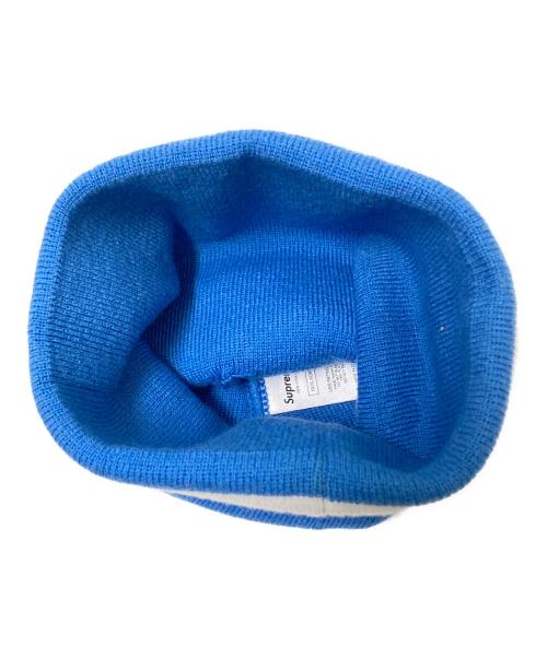 SUPREME（シュプリーム）SUPREME (シュプリーム) Cuff Stripe Beanie ブルー×ホワイト サイズ:下記参照の古着・服飾アイテム