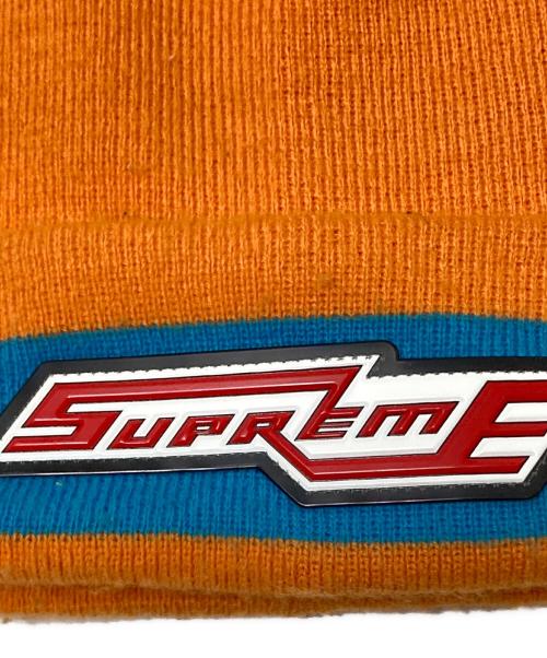 SUPREME（シュプリーム）SUPREME (シュプリーム) Cuff Stripe Beanie オレンジ×グリーン サイズ:下記参照の古着・服飾アイテム