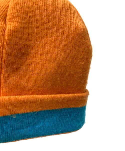 SUPREME（シュプリーム）SUPREME (シュプリーム) Cuff Stripe Beanie オレンジ×グリーン サイズ:下記参照の古着・服飾アイテム