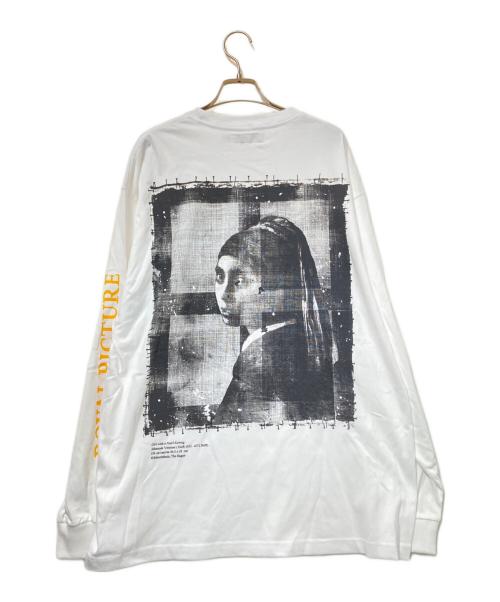 MAURITSHUIS（マウリッツハイス）MAURITSHUIS TAGS WKGPTY (タグスワーキングパーティー) X-RAY “GIRL WITH A PEARL EARRING” LAYERED PRINT L/S TEE ホワイト サイズ:L 未使用品の古着・服飾アイテム
