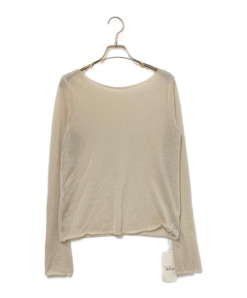 lounge WRAY（ラウンジレイ）lounge WRAY (ラウンジレイ) シアーニットプルオーバー ベージュ サイズ:FREE 未使用品の古着・服飾アイテム