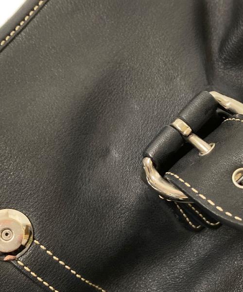 COACH（コーチ）COACH (コーチ) フラップサッチェルハンドバッグ ブラック サイズ:下記参照の古着・服飾アイテム