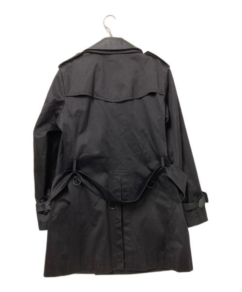 BURBERRY LONDON（バーバリーロンドン）BURBERRY LONDON (バーバリーロンドン) レザー切替トレンチコート ブラック サイズ:Mの古着・服飾アイテム