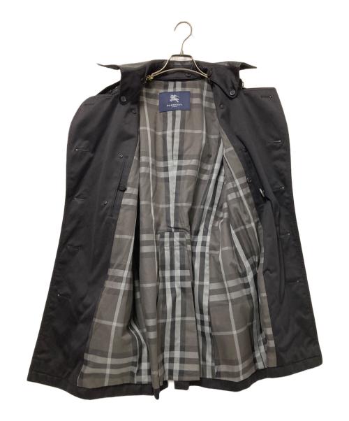 BURBERRY LONDON（バーバリーロンドン）BURBERRY LONDON (バーバリーロンドン) レザー切替トレンチコート ブラック サイズ:Mの古着・服飾アイテム