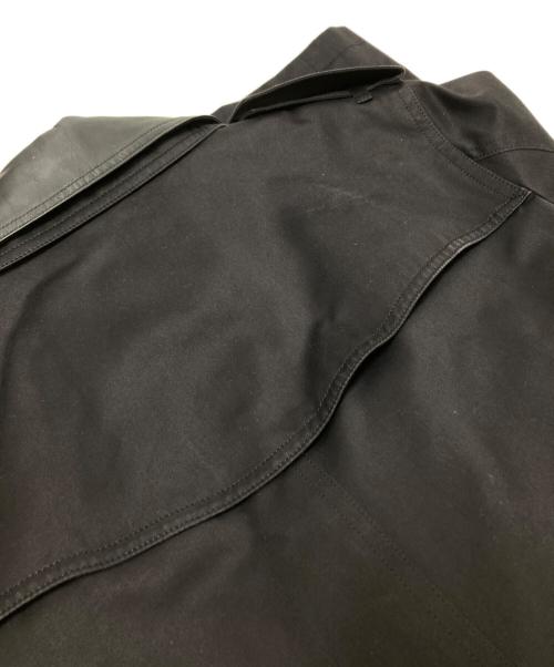 BURBERRY LONDON（バーバリーロンドン）BURBERRY LONDON (バーバリーロンドン) レザー切替トレンチコート ブラック サイズ:Mの古着・服飾アイテム