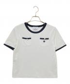 Lily Brown×MARY QUANTリリーブラウン×マリークヮント）の古着「ポケットリンガーTシャツ」｜ホワイト