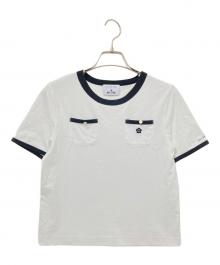 Lily Brown×MARY QUANT（リリーブラウン×マリークヮント）の古着「ポケットリンガーTシャツ」｜ホワイト