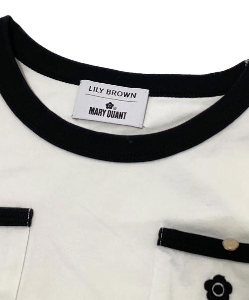 Lily Brown（リリーブラウン）Lily Brown (リリーブラウン) MARY QUANT (マリークヮント) ポケットリンガーTシャツ ホワイト サイズ:ONEの古着・服飾アイテム