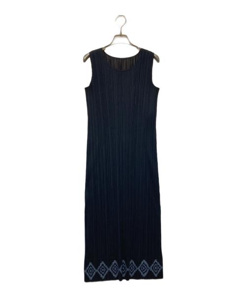 PLEATS PLEASE（プリーツプリーズ）PLEATS PLEASE (プリーツプリーズ) プリーツノースリーブワンピース ブラック サイズ:3の古着・服飾アイテム