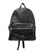 COACHコーチ）の古着「Charlie Backpack In Pebble Leather」｜ブラック