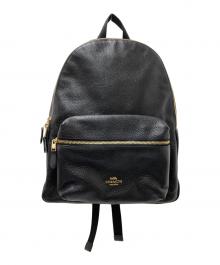 COACH（コーチ）の古着「Charlie Backpack In Pebble Leather」｜ブラック