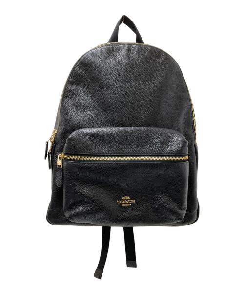 COACH（コーチ）COACH (コーチ) Charlie Backpack In Pebble Leather ブラック サイズ:下記参照の古着・服飾アイテム