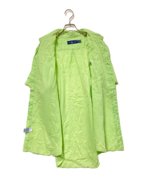 RALPH LAUREN（ラルフローレン）RALPH LAUREN (ラルフローレン) 半袖リネンシャツ グリーン サイズ:Lの古着・服飾アイテム