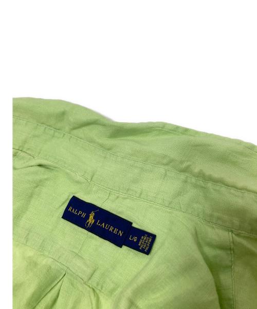 RALPH LAUREN（ラルフローレン）RALPH LAUREN (ラルフローレン) 半袖リネンシャツ グリーン サイズ:Lの古着・服飾アイテム