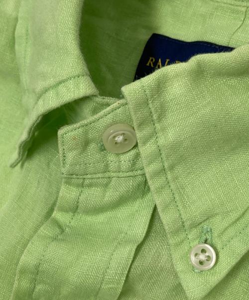 RALPH LAUREN（ラルフローレン）RALPH LAUREN (ラルフローレン) 半袖リネンシャツ グリーン サイズ:Lの古着・服飾アイテム