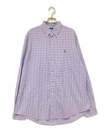 RALPH LAUREN（ラルフローレン）の古着「チェック柄BDシャツ」｜ホワイト×パープル