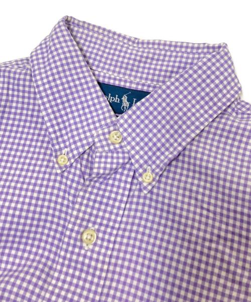 RALPH LAUREN（ラルフローレン）RALPH LAUREN (ラルフローレン) チェック柄BDシャツ ホワイト×パープル サイズ:Lの古着・服飾アイテム
