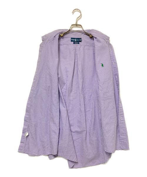 RALPH LAUREN（ラルフローレン）RALPH LAUREN (ラルフローレン) チェック柄BDシャツ ホワイト×パープル サイズ:Lの古着・服飾アイテム