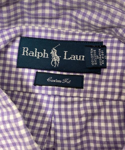RALPH LAUREN（ラルフローレン）RALPH LAUREN (ラルフローレン) チェック柄BDシャツ ホワイト×パープル サイズ:Lの古着・服飾アイテム