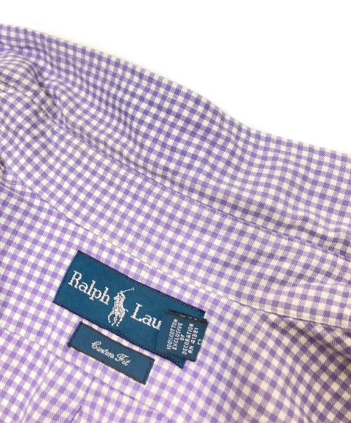 RALPH LAUREN（ラルフローレン）RALPH LAUREN (ラルフローレン) チェック柄BDシャツ ホワイト×パープル サイズ:Lの古着・服飾アイテム
