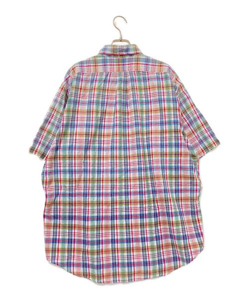 RALPH LAUREN（ラルフローレン）RALPH LAUREN (ラルフローレン) 半袖チェック柄BDシャツ ピンク×ホワイト サイズ:Lの古着・服飾アイテム