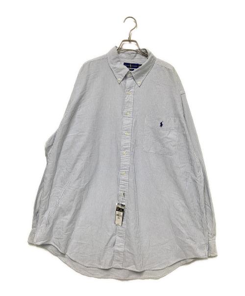 RALPH LAUREN（ラルフローレン）RALPH LAUREN (ラルフローレン) ストライプBDシャツ ブルー×ホワイト サイズ:XXLの古着・服飾アイテム