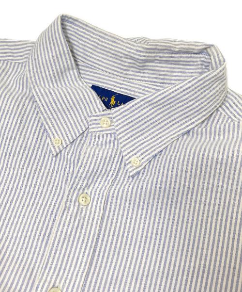 RALPH LAUREN（ラルフローレン）RALPH LAUREN (ラルフローレン) ストライプBDシャツ ブルー×ホワイト サイズ:XXLの古着・服飾アイテム