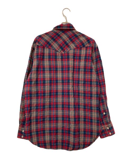PENDLETON（ペンドルトン）PENDLETON (ペンドルトン) ウール ウエスタンシャツ ネイビー×レッド サイズ:Mの古着・服飾アイテム
