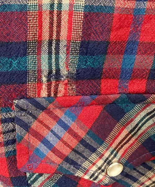 PENDLETON（ペンドルトン）PENDLETON (ペンドルトン) ウール ウエスタンシャツ ネイビー×レッド サイズ:Mの古着・服飾アイテム