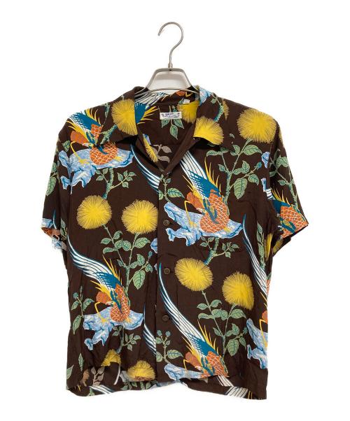 Sun Surf（サンサーフ）Sun Surf (サンサーフ) アロハシャツ イエロー×ブラウン サイズ:Sの古着・服飾アイテム