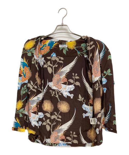 Sun Surf（サンサーフ）Sun Surf (サンサーフ) アロハシャツ イエロー×ブラウン サイズ:Sの古着・服飾アイテム