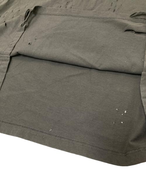 AMBERGLEAM（アンバーグリーム）AMBERGLEAM (アンバーグリーム) ダメージロゴTシャツ グレー サイズ:Mの古着・服飾アイテム