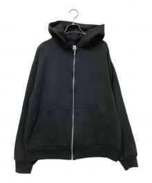 LOS ANGELES APPAREL（ロサンゼルスアパレル）の古着「ジップアップパーカー」｜ブラック