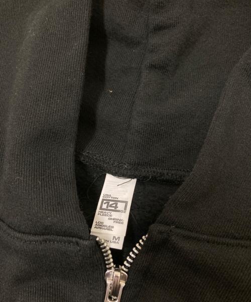 LOS ANGELES APPAREL（ロサンゼルスアパレル）LOS ANGELES APPAREL (ロサンゼルスアパレル) ジップアップパーカー ブラック サイズ:Mの古着・服飾アイテム