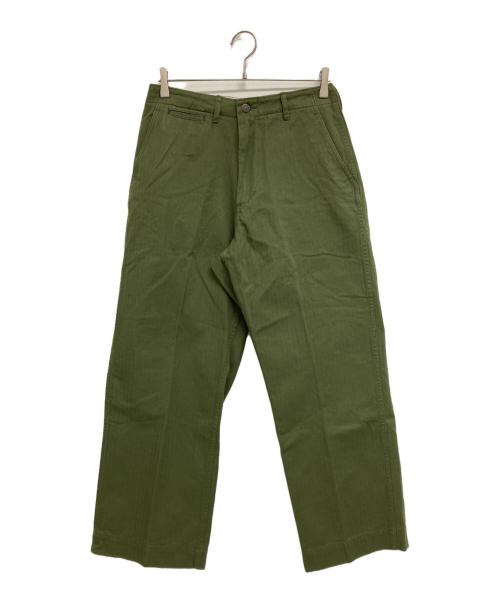 BEAMS PLUS（ビームスプラス）BEAMS PLUS (ビームスプラス) MIL Trousers Herringbone オリーブ サイズ:Sの古着・服飾アイテム