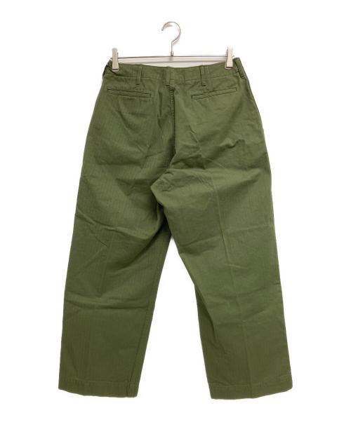 BEAMS PLUS（ビームスプラス）BEAMS PLUS (ビームスプラス) MIL Trousers Herringbone オリーブ サイズ:Sの古着・服飾アイテム
