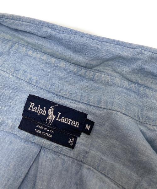 RALPH LAUREN（ラルフローレン）RALPH LAUREN (ラルフローレン) シャンブレーボタンダウンシャツ インディゴ サイズ:Mの古着・服飾アイテム