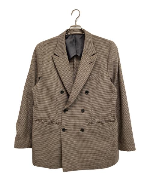 JOURNAL STANDARD（ジャーナルスタンダード）JOURNAL STANDARD (ジャーナルスタンダード) ガンクラブチェックダブルブレザー ベージュ サイズ:Lの古着・服飾アイテム
