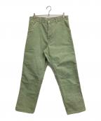 Carhartt WIPカーハート ワーク イン プログレス）の古着「シングルニーパンツ」｜グリーン