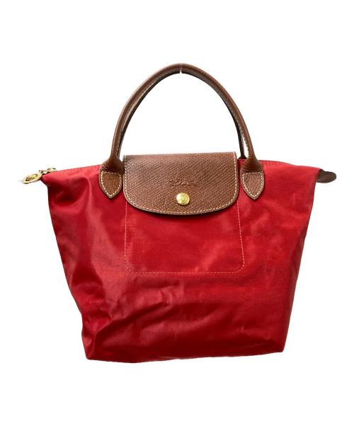 LONGCHAMP（ロンシャン）LONGCHAMP (ロンシャン) 舟形トートバッグ レッド サイズ:下記参照の古着・服飾アイテム