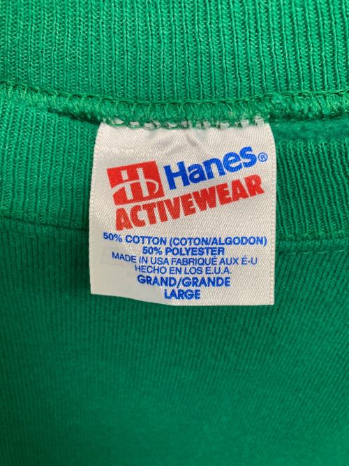 Hanes（ヘインズ）Hanes (ヘインズ) 90‘Sブランクラグランスウェット グリーン サイズ:Lの古着・服飾アイテム