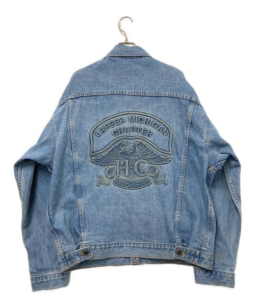 USED（ユーズド）USED (ユーズド) エンボスデザインデニムジャケット インディゴ サイズ:Mの古着・服飾アイテム