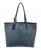 COACHコーチ）の古着「リバーシブルトートバッグ」｜ブルー×ネイビー