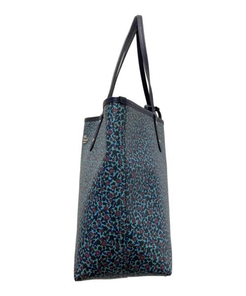 COACH（コーチ）COACH (コーチ) リバーシブルトートバッグ ブルー×ネイビー サイズ:下記参照の古着・服飾アイテム