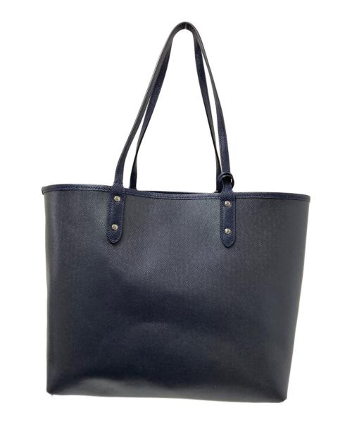 COACH（コーチ）COACH (コーチ) リバーシブルトートバッグ ブルー×ネイビー サイズ:下記参照の古着・服飾アイテム