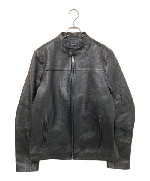 MICHAEL KORS（マイケル・コース）MICHAEL KORS (マイケル・コース) モノグラム柄レザージャケット ブラック サイズ:Mの古着・服飾アイテム