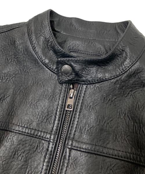 MICHAEL KORS（マイケル・コース）MICHAEL KORS (マイケル・コース) モノグラム柄レザージャケット ブラック サイズ:Mの古着・服飾アイテム
