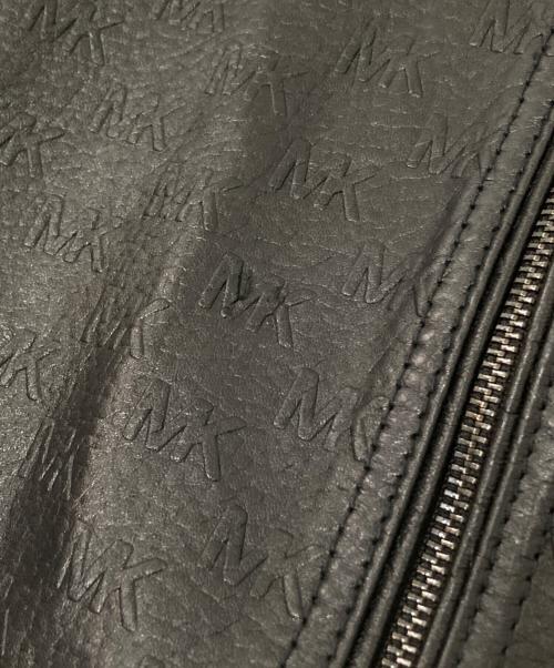 MICHAEL KORS（マイケル・コース）MICHAEL KORS (マイケル・コース) モノグラム柄レザージャケット ブラック サイズ:Mの古着・服飾アイテム