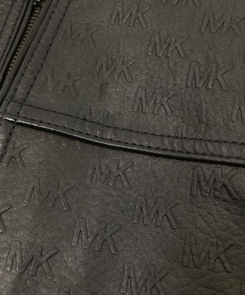 MICHAEL KORS（マイケル・コース）MICHAEL KORS (マイケル・コース) モノグラム柄レザージャケット ブラック サイズ:Mの古着・服飾アイテム